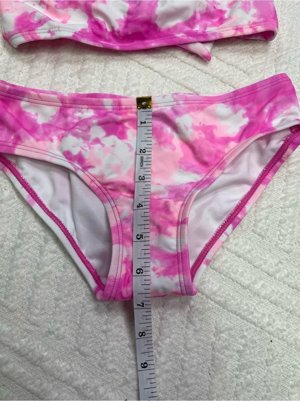 Kanu Surf Girl's Halter Pink Tie-Dye Bikini Set Size 6X